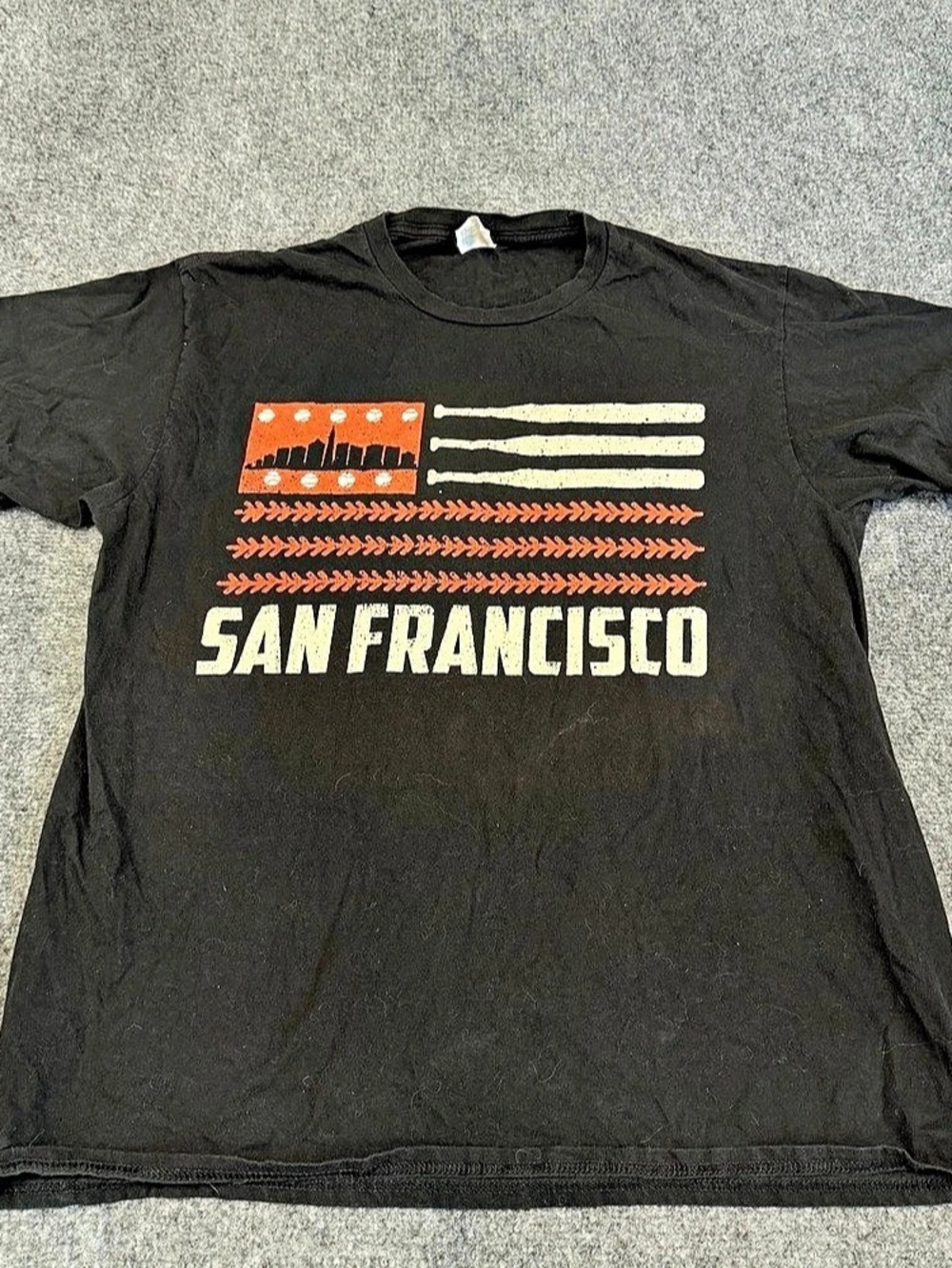 Port & Company Fan Favorite Tee San Francisco Graphic Large Black